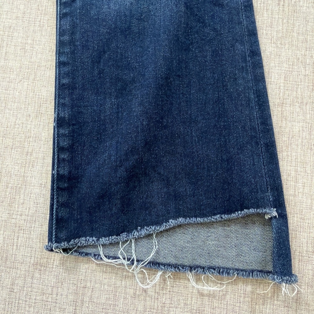 Mother Jeans Womens 27 Blue The Insider Crop Step Fray Dark Wash Denim - Picture 9 of 10